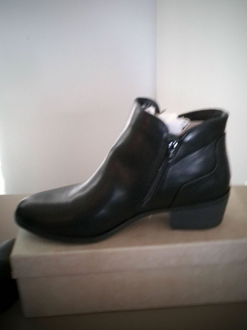 ARIZONA JEAN COMPANY NWT Black Harrison Stacked Heel Boots 10W - Picture 5 of 7